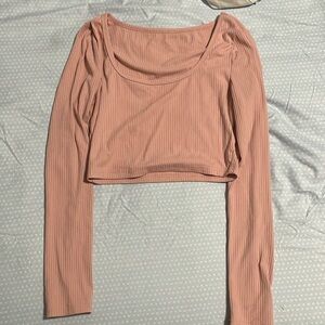 Pink Shein long sleeve crop top